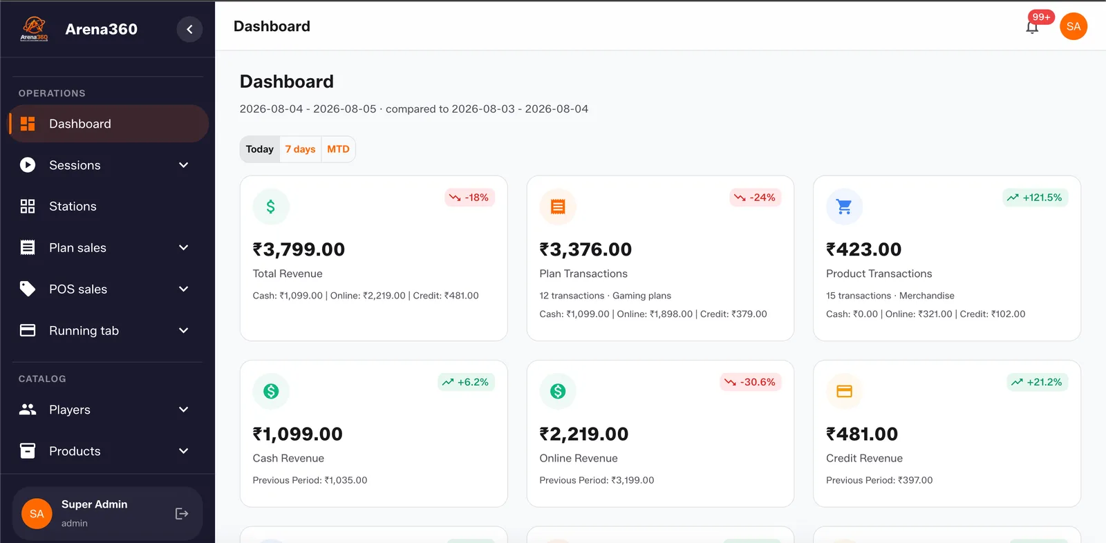 Arena360 GameZone SaaS Platform screenshot 1
